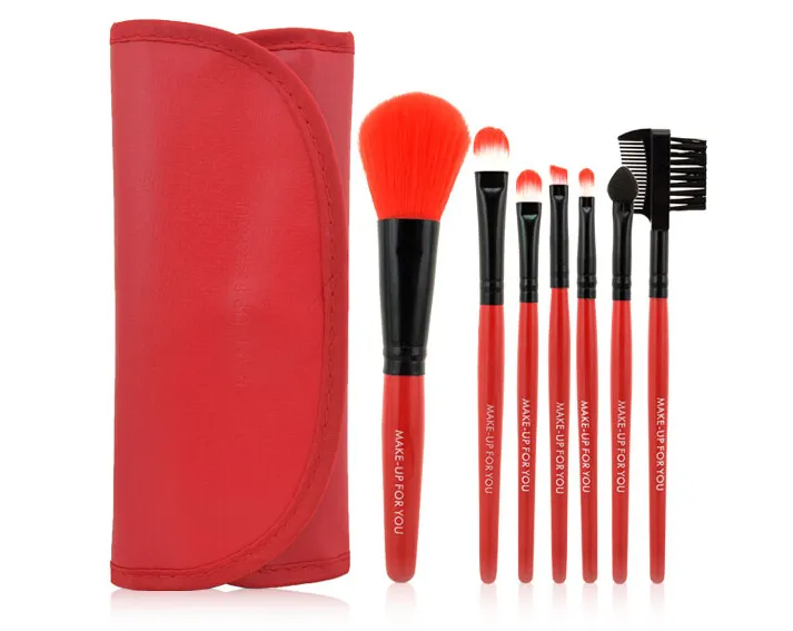 Kostenloser DHL Professional 7 Stück Pinsel Make-up Pinsel Set Werkzeuge Make-up Toilettenartikel Wolle Marke Make-up Pinsel Set Fall PY