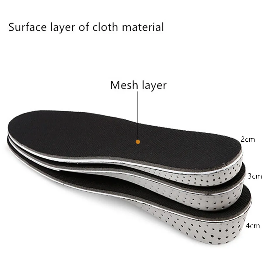 A pair of high-quality leather to increase the insole 2CM3CM4CM height increased heels high men and women can be