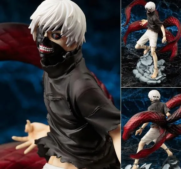 Horror maski imprezowe Tokyo Ghoul Kaneki Ken maska regulowane maski na zamek błyskawiczny Halloween boże narodzenie PU skóra Anime maska COS rekwizyty czarny prezent