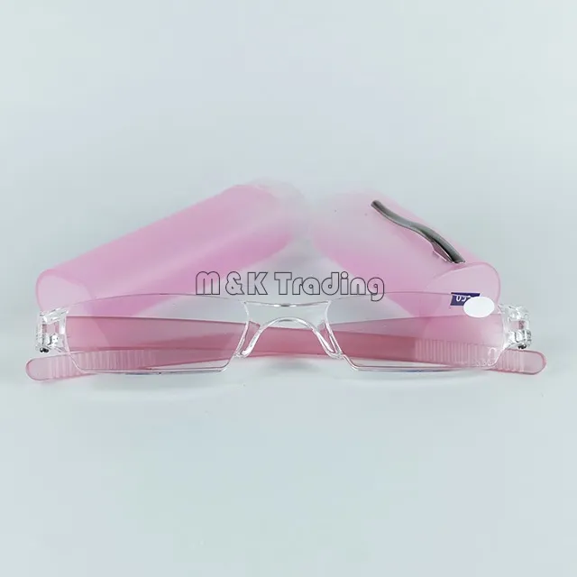İnce Okuma Gözlükleri Plastik Tüp Okuma Gözlük PC Güç lens 7731322 ile karışık renkler