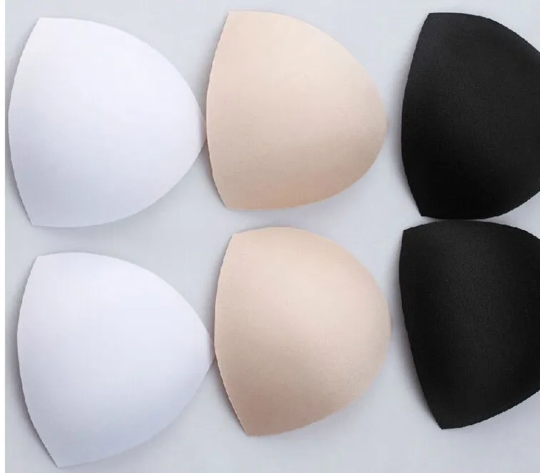 Black White Skin Sponge Bra Lingerie Swimwear chest pad Bra Insert Cushion Breast pad 100 Pairs