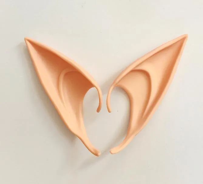 Long Prosthetic Fairy Pixie Elf Ear Halloween Party Latex Ear Tips Alien vampiro Fata Fancy Dress Puntelli Cosplay Decorazioni a tema anime 10cm 12cm