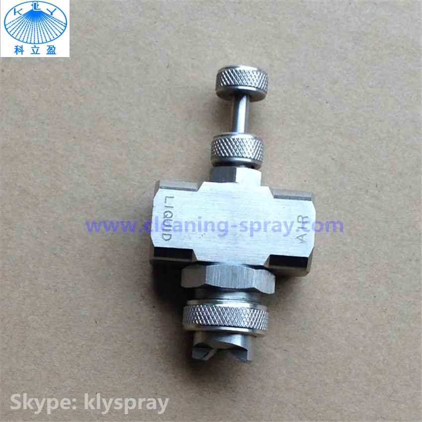 1/4" Pressure set-ups external mixing pneumatic air atomizing nozzle