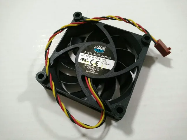 Original för Cooler Master A7015-45RB-3AN-C1 DF0701512RFUN 12V 0 6A 70 70 15MM 7CM COMPUER CPU COOLING FAN DESC0715B2U 0 7A222W