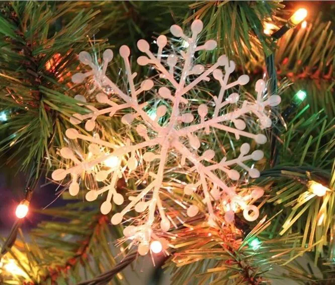 White Snowflake Ornaments Christmas Holiday Festival Party Home Decor Hanging Decorations For Windows christmas tree artificial CN01