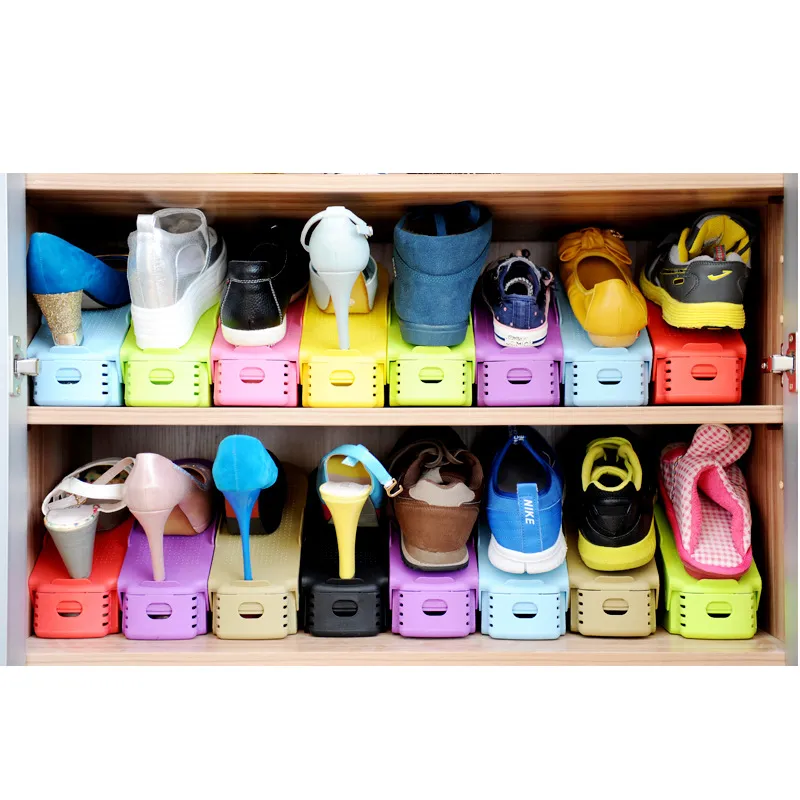 Justerbara skohållare Hem Använd vardagsrum Shoebox Shoes Organizer Stativ Shelf Wholesale