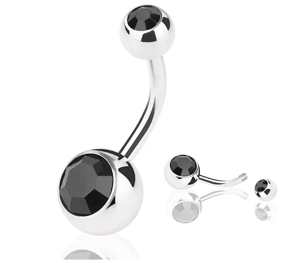 Mélange de bijoux pour le corps, piercing en acier inoxydable 316L, anneau de nombril, bouton de ventre, breloques, accessoire, 8 couleurs, 50 pièces