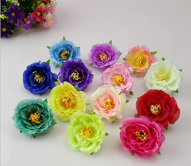 2016 Rose Small Flowers Simulation Tea Rose Wrist Corsage Blommor Silk Blomma Bridal Krans Gör HJIA031