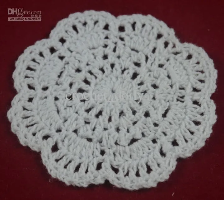 Wholesale - 100% cotton hand made crochet doily table cloth, 6 designs custom, wedding decoration crochet applique ZJ001