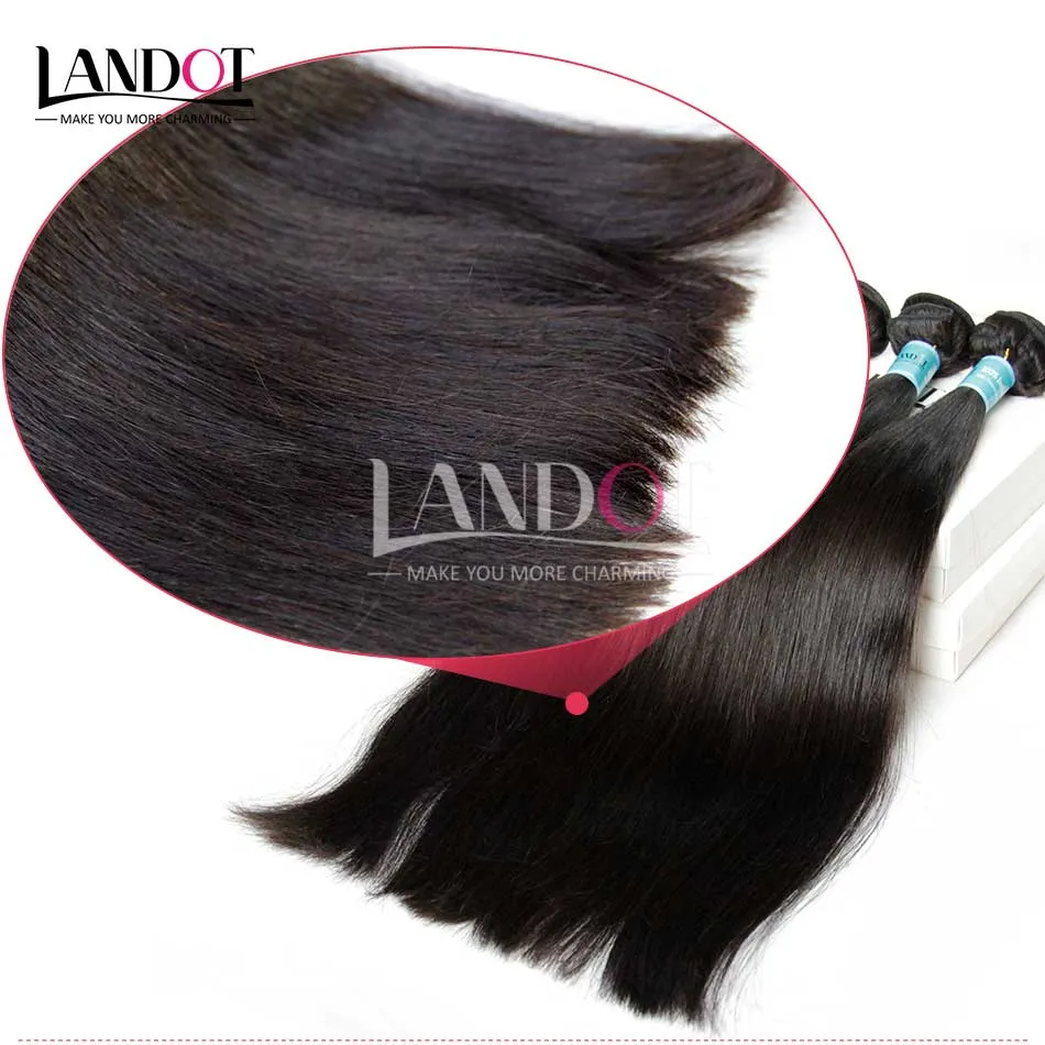 3 Unids / lote 8-30 Pulgadas Cabello Virgen Filipino Recto Grado 7A Paquetes de Armadura de Cabello Humano Filipino Sin Procesar Extensiones de Color Natural Tramas Dobles