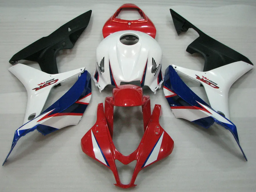 Högkvalitativ fairing kit för Honda Injection Golding CBR600RR 2007 2008 Röd svart vit CBR 600 RR F5 07 08 Fairings Set LY40