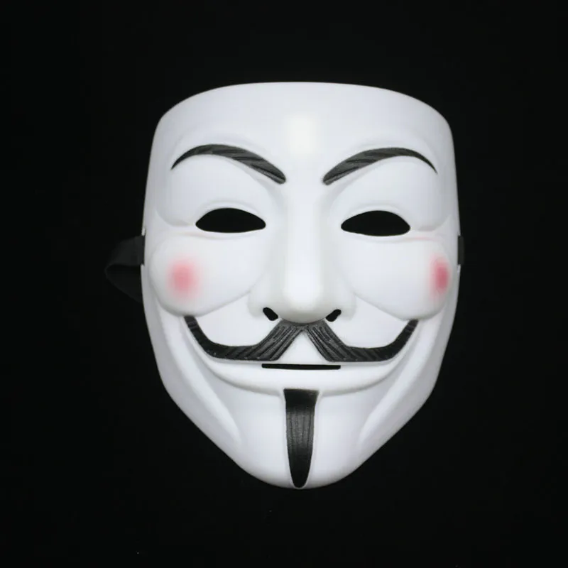 Kalın Fırçalama V Vendetta Maskesi Guy Fantezi Elbise Fawkes Cadılar Bayramı Masquerade Partisi Ile Tam Yüz Maskesi Burun Üzerinde Delik