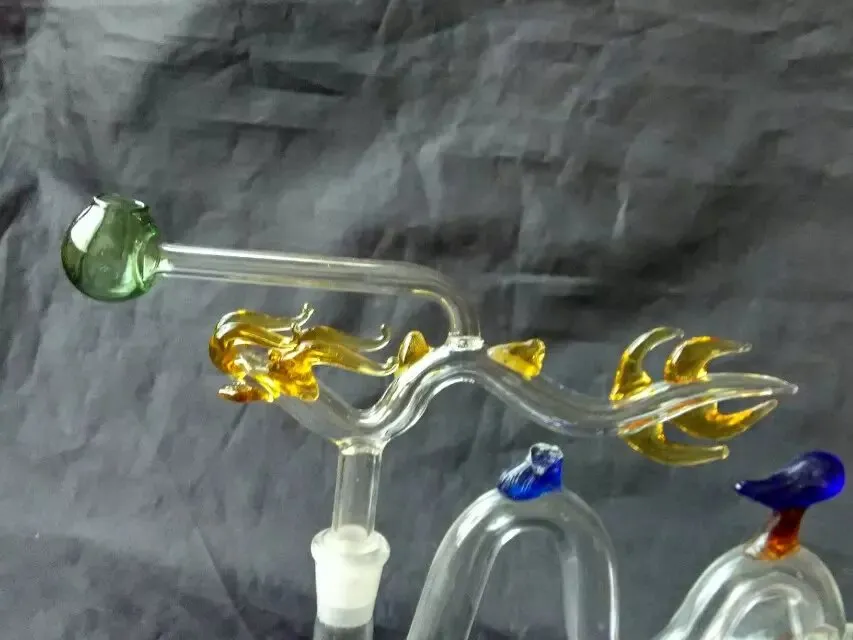 The New Dragon Pot ,Wholesale Glass Bongs Oil Burner Glass Pipes Water Pipes Glass Pipe Oil Rigs Smoking 