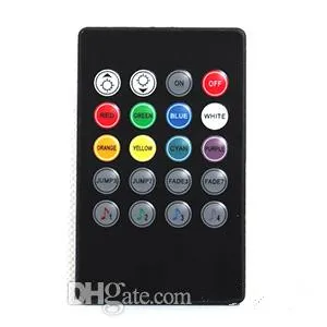 Prático DC12V RGB LEVOU Controlador IR de Música 20 chave infravermelha música LEVOU ir controlador da unidade de controle avançado para RGB 3528 5050 tira conduzida