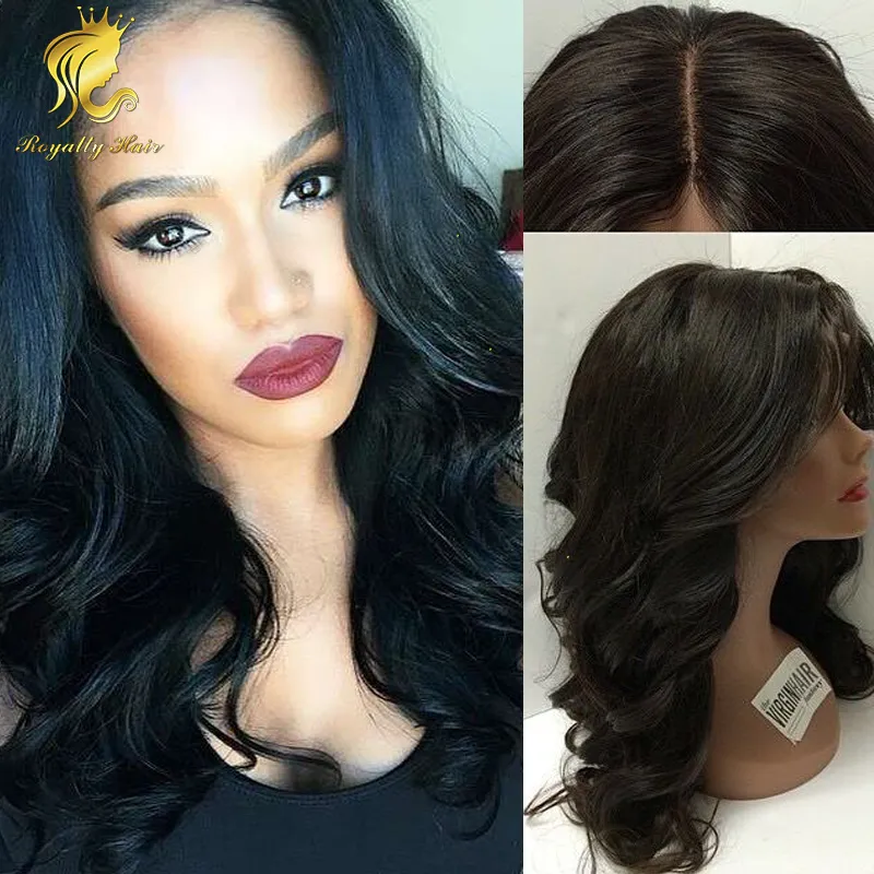 Wholesale Price silk base Wavy Brazilian Human Hair Glueless Full Lace Wig Front Lace Wig middle part Best Human Hair Wig 130density