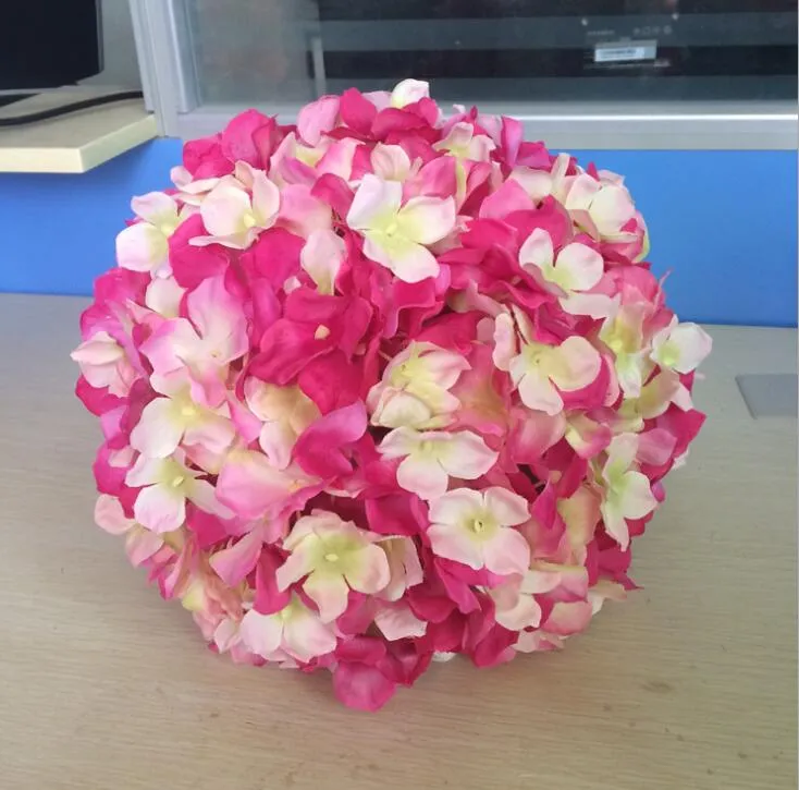 11 -calowa sztuczna hortensja kwiatowa kulka pincushion piłka ślubna piłka Koc