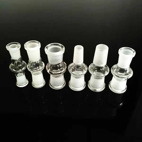 水ギセルメッドグラス18mm〜14mmオスドロップダウンエクステンダーガラスアダプターコネクタクリアラボガラス製品