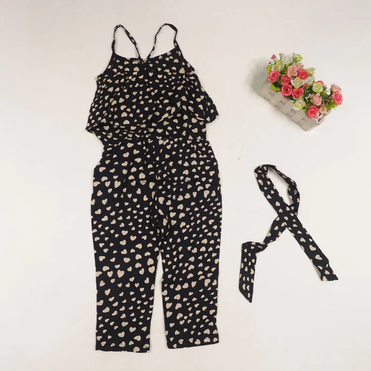 2015 Girls Casual Sling Zestawy odzieży Romper Baby Pielęgnuj serdeczne kombinezonki.
