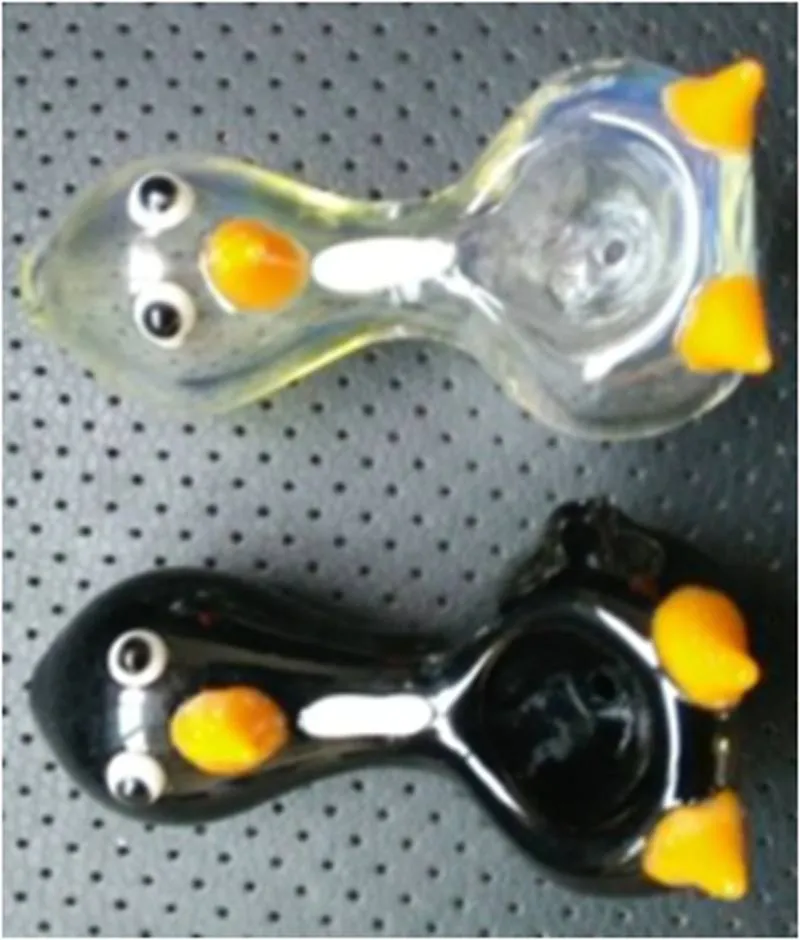 2015 mais recentes canos de vidro Penguin para fumar com animal pato forma colorida design exclusivo curvo tubulação de água preço atacado frete grátis