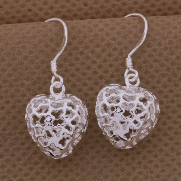 Hot New Fashion (Jewelry Manufacturer) 925 Sterling Silver fashion jewelry Heart earring jewelry silver jewelry factory price Fashion