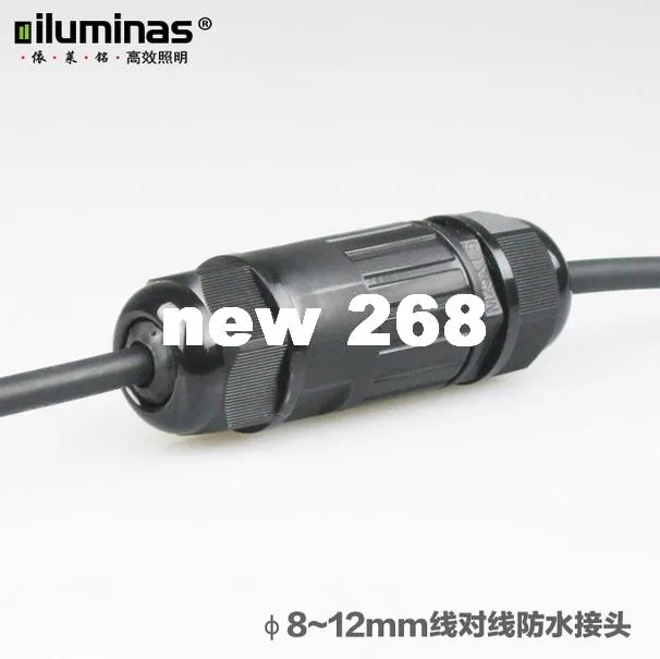 Wholesale IP65 Outdoor Connection Box Waterproof Inline Cable Connector 8 12mm Lighting Cables