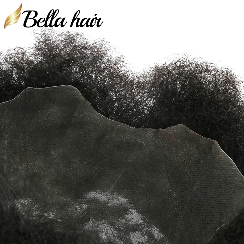 Super cienkie fryzura na bazie newfashion afro amerykański mężczyzna fryzura 100% ludzki włosy przystojny atrakcyjny krótki kręcone najwyższej jakości peruka