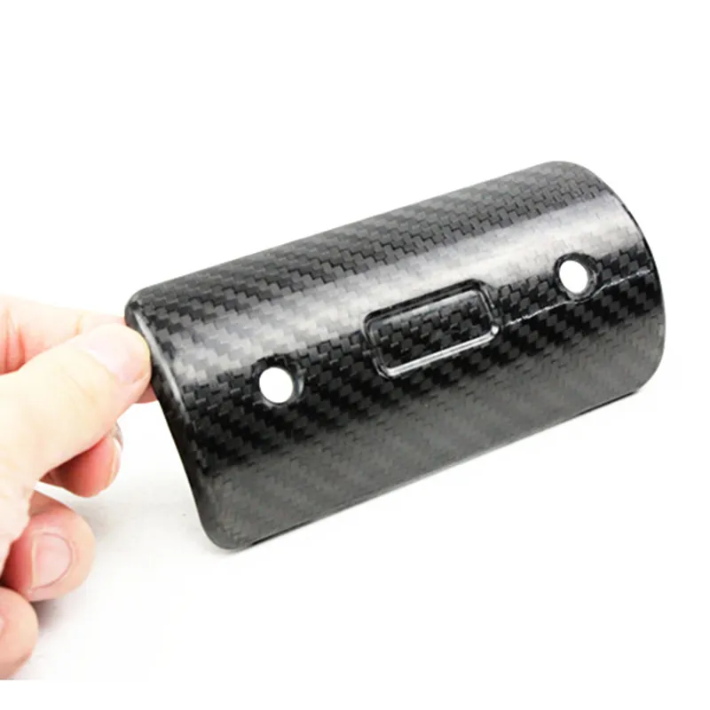 TKOSM Motorcycle Exhaust Muffler Cover Carbon Fiber Color Protector Heat Shield Cover Guard TMAX530 CB400 CBR300 Z250 FZ6