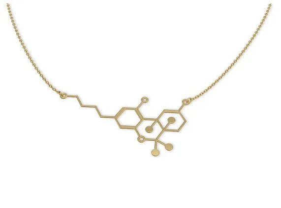 10 шт. золотого и серебряного цвета, простое ожерелье с молекулами, ожерелья с молекулярной структурой, ожерелье с элементом гормона, Наука, ДНК, дофамин, ожерелья