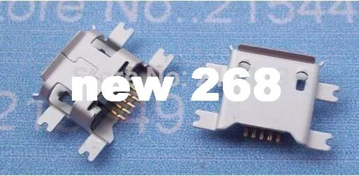 Frete grátis 1000 pçs / lote Micro 5Pin USB Feminino Jack Afundar Placas Conector 1.17