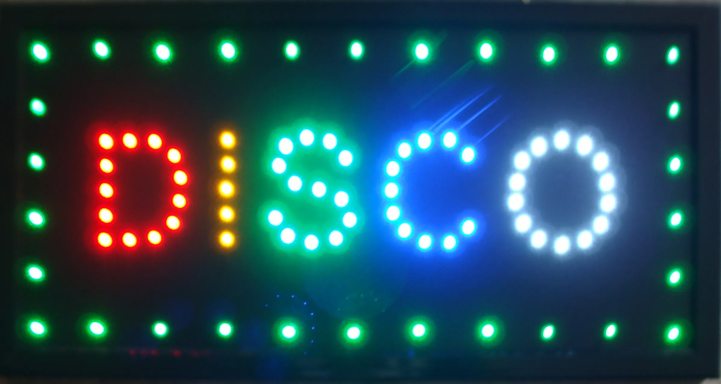 19x10 animés ultra lumineux de lumière au néon de signe de disco de LED