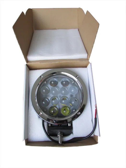 2PCS Round 7 '' Cree 60W LED-arbete Ljuskörning Ljusbil / Flood Offroad Machinery 4WD ATV SUV 12V 24V 60W LED-arbetsljus