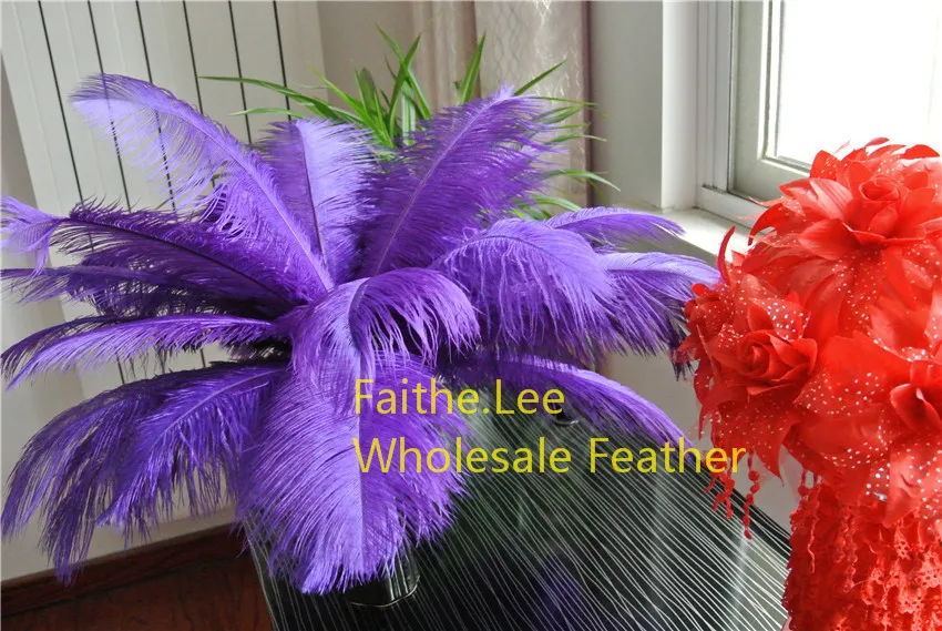 lot 1214inch3035cm Purple Ostrich Feathers for wedding TABLE Decorations feather centerpiece Wedding cent6863102