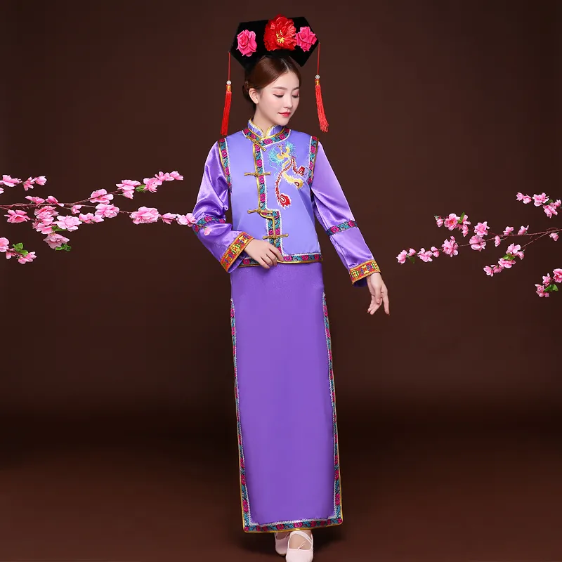 Księżniczka Sukienka Bajki Kostium Hanfu Damskie Royal Odzież Chiński Starożytne Kostium Haft Qing Dynasty Dynasty Odzież Film TV Stage Nosić