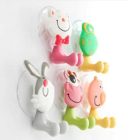 2018 very cute Cartoon sucker toothbrush holder / suction hooks /household items /bathroom/toothbrush rack/bathroom set 500 pcs