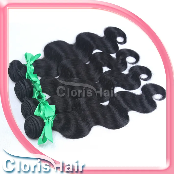 Raw Indian Virgin Hair 1 Bundle Rohboden Körper-Wellen-Haar Weaves Günstige Nässe und Wellenförmige Remy Haarverlängerungen Großhandel Online