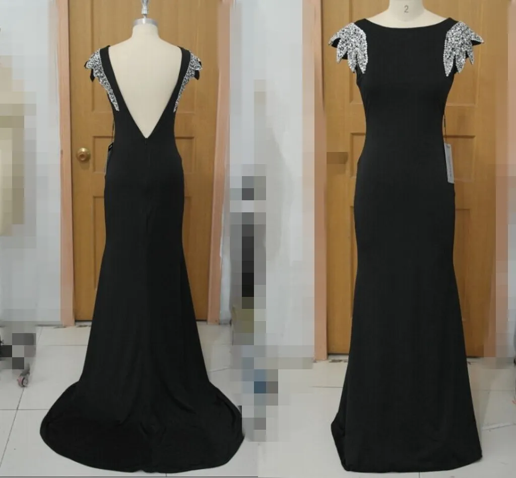 Auf Lager Benutzerdefiniertes, ausgefallenes langes Abendkleid für Damen, formelles Kleid, Taft, Meerjungfrau, Partykleid, Sweep-Zug, Pailletten, Perlen, rückenfreie Abendkleider