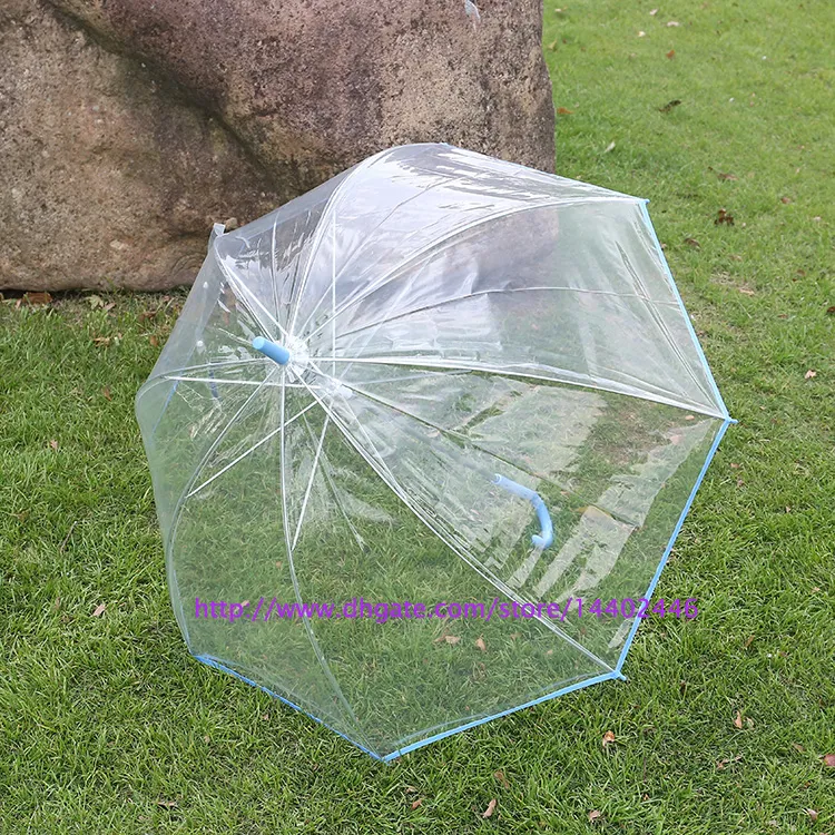 20st Apollo Fashion Pretty Clear Paraply Transparent Färgrik Trim Dome Shape, 5 Färger Gratis DHL Ship