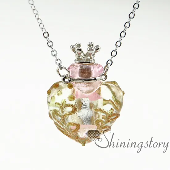 heart diffuser locket aromatherapy necklaces essential jewelry glass vial pendant necklace small perfume bottles wholesale diffuser necklace