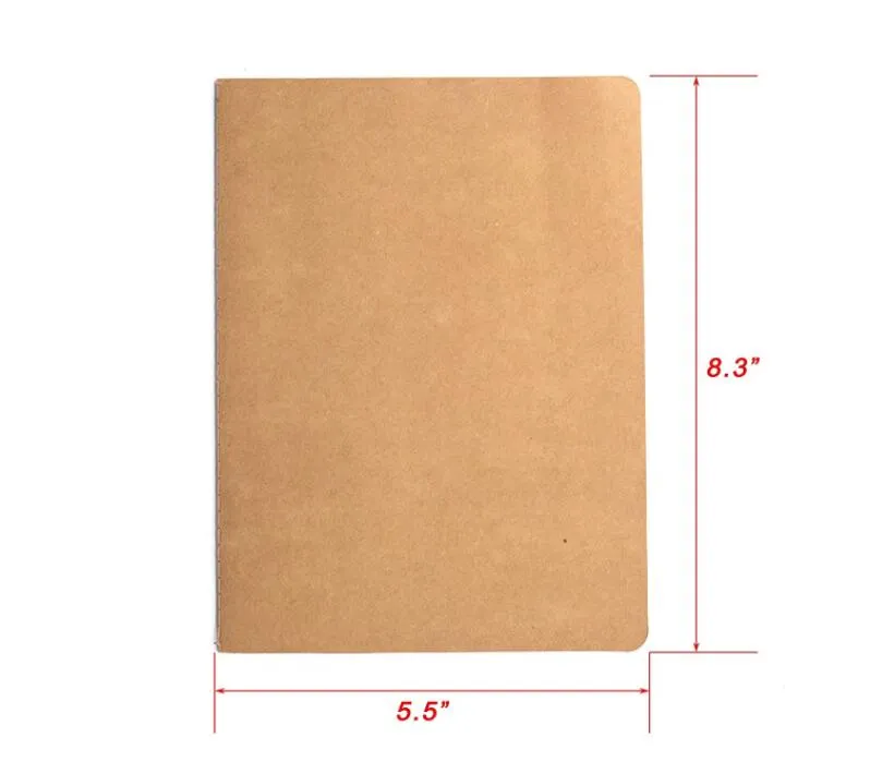 A5 KRAFT BRUIN ONMIDDELLIJKE REIS TOURNALS Notebook Soft Cover Notebooks 210 mm x 140 mm 60 pagina's 30 Vellen Briefpapier Kantoorbenodigdheden 2022