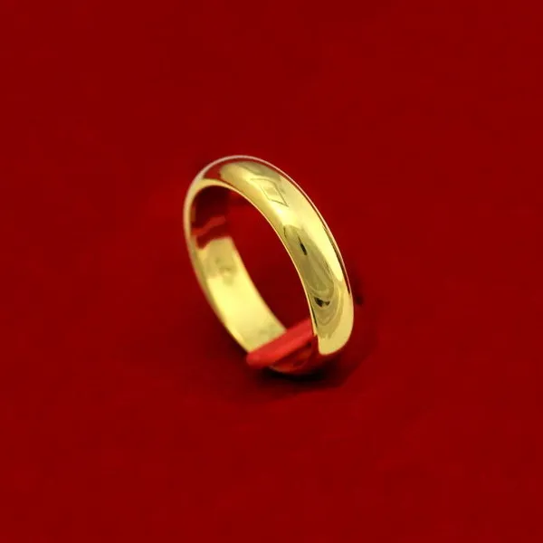 glaze yellow wedding ring for men women with box 24k gold plated marry bride party jewelry accessories male rings243Z