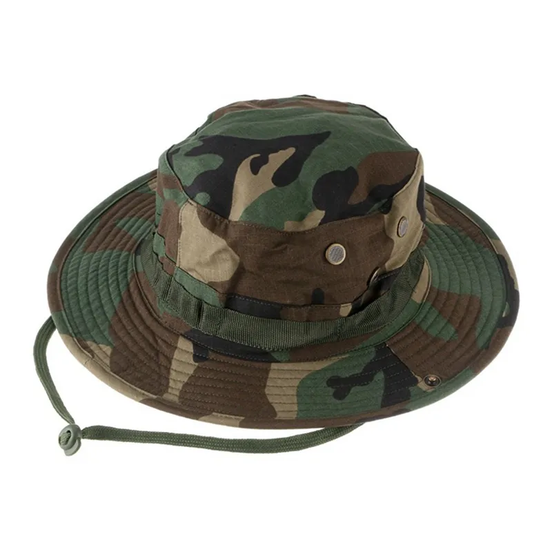 Cappello da cacciatore della giungla nascosto mimetico militare Cappello da uomo a tesa larga Cappello da secchiello Cappello da campeggio escursionismo all'aperto Testa Wear2223986