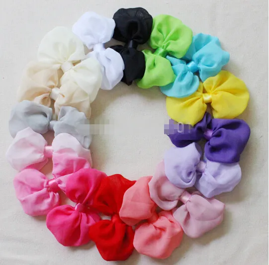 4 인치 / 아기 머리카락시 폰 Bowknot Hairpin Girls Hair Bows Sabby Chic Bows 16 색 무료 Shipp 선택