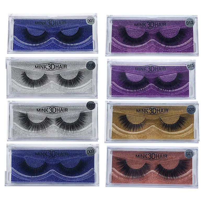 15 Models Of Natural 3D Mink HAIR False Eyelashes For Alopecia For