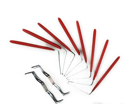 Slotenmaker Gereedschap HUK One Head Hook Pins voor Auto Pick Deur Lock Pick Tool-8 Stks / Set Lock Pick Sets Locksmith Supplies