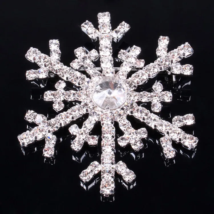 Buy Best And Latest BRAND Snowflake Brooches For Women Fashion Baroque Style Crystal Frozen