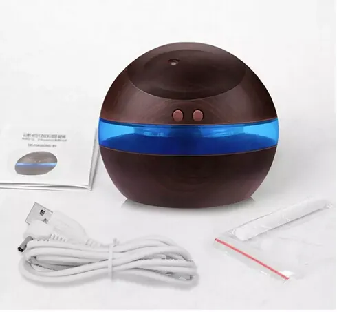 Ultraljud luftfuktare arom diffuser diffusor dimma tillverkare med LED-ljus 300 ml USB gratis frakt