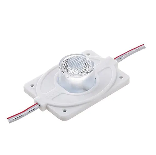 100 adet DC12V yüksek güç Su Geçirmez LED Modülü 3 W enjeksiyon len (1LED, beyaz, 3 W) için Çift taraflı Lightbox için yüksek parlaklık