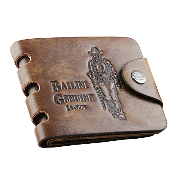 Mens designer card holder case wallet leather retro cowboy men bifold purse wallets for men free shipping