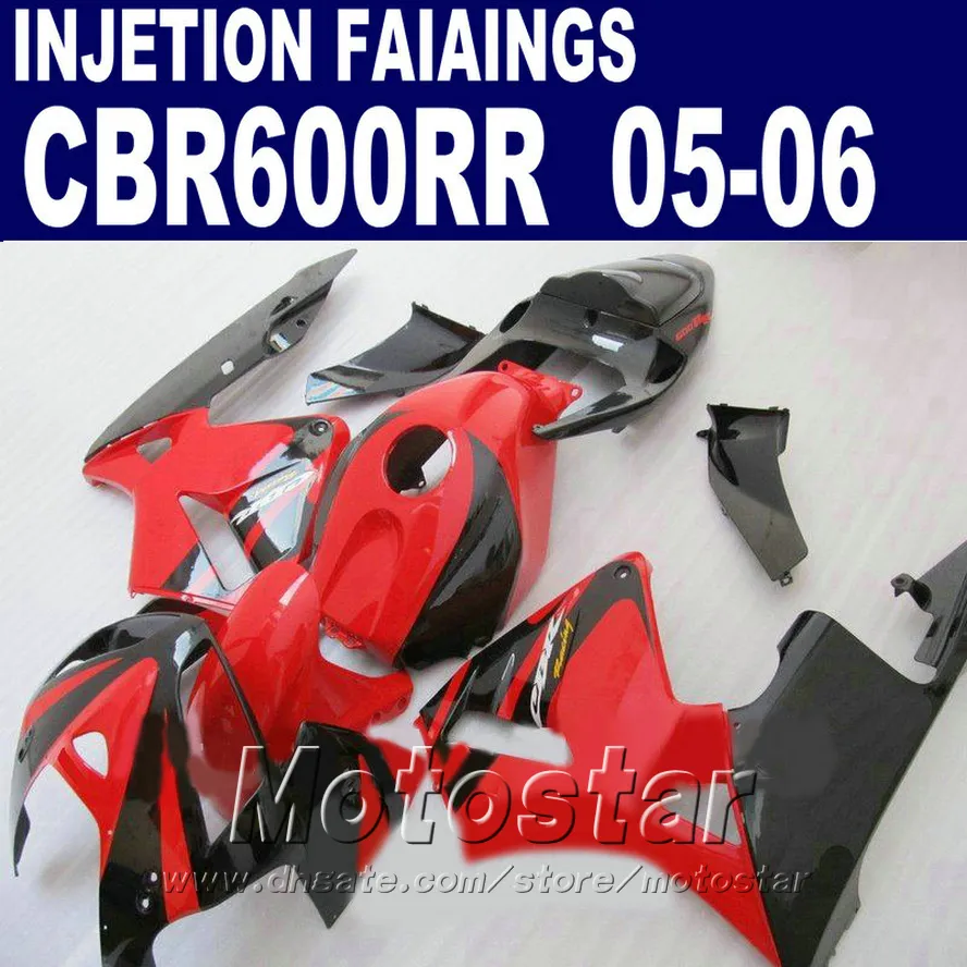 Injection Molding for HONDA CBR 600 RR fairing 2005 2006 cbr600rr 05 06 cbr 600rr Red black fairing kit CIT8