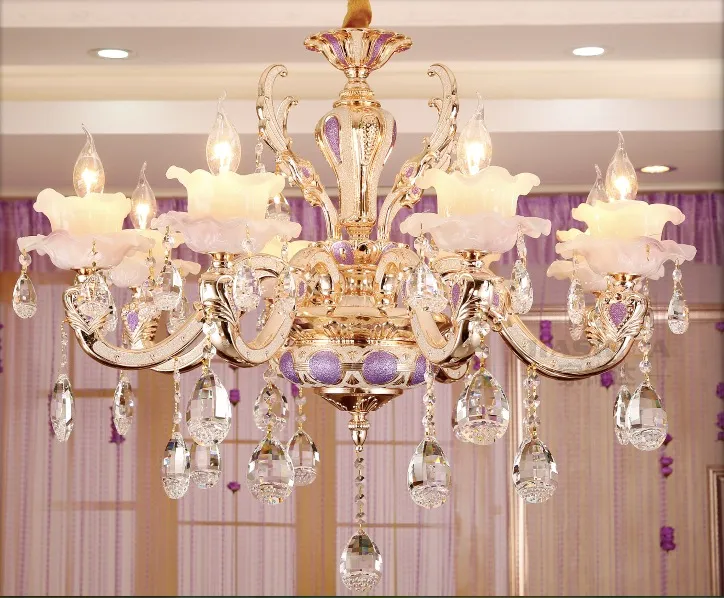 Noble Luxurious K9 Crystal Chandelier 6L/8L/10L Arms Class A K9 Lustres De Cristal Chandeliers AC 100% Guaranteed